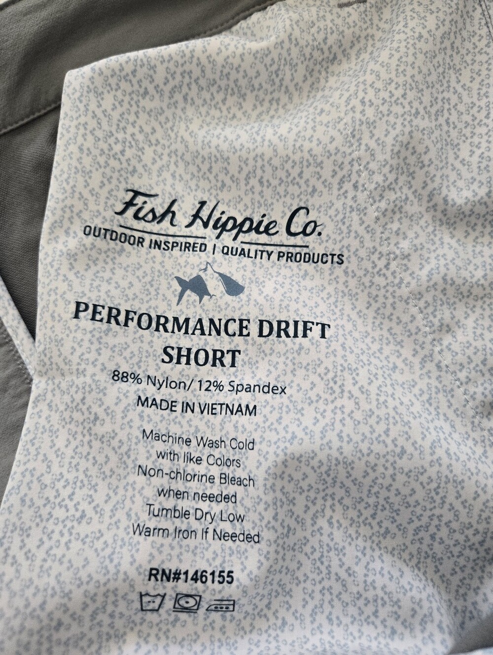 Fish Hippie Co. Performance Drift Shorts - Light Gray